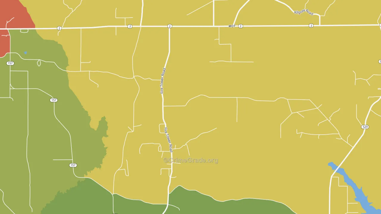 Mot, LA Map of Theft Rates