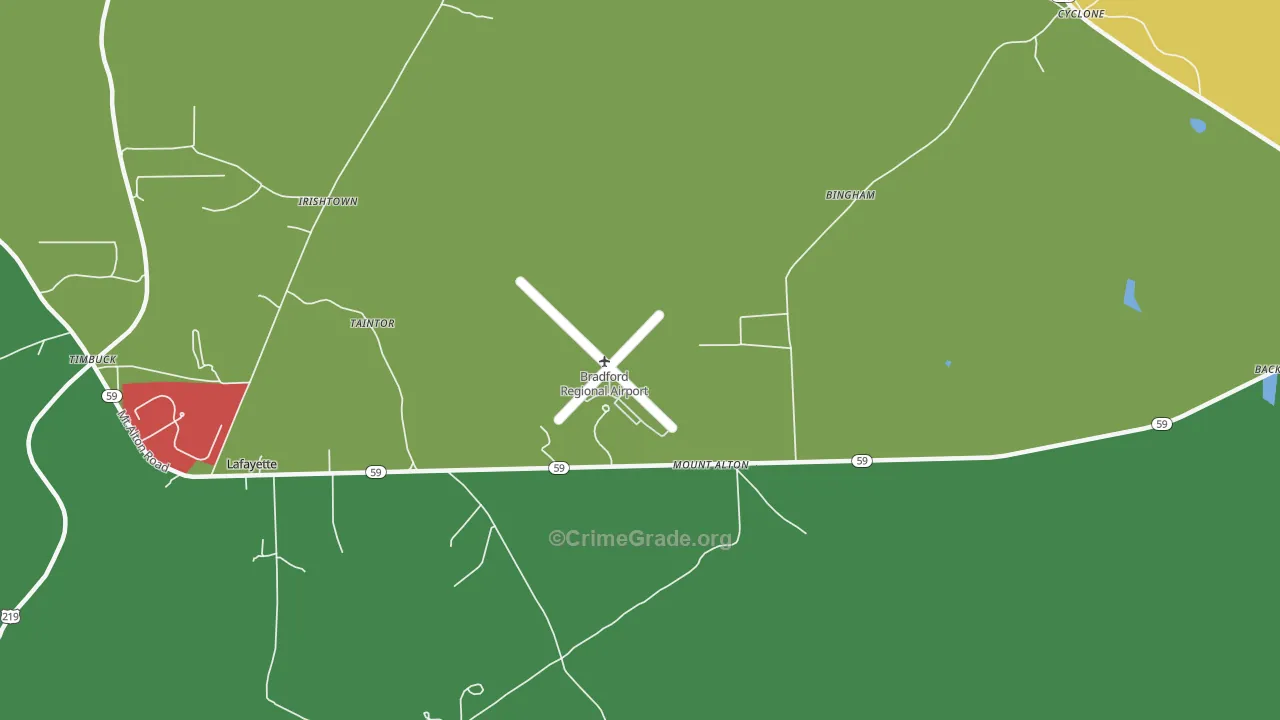 Mount Alton, PA Map of Theft Rates