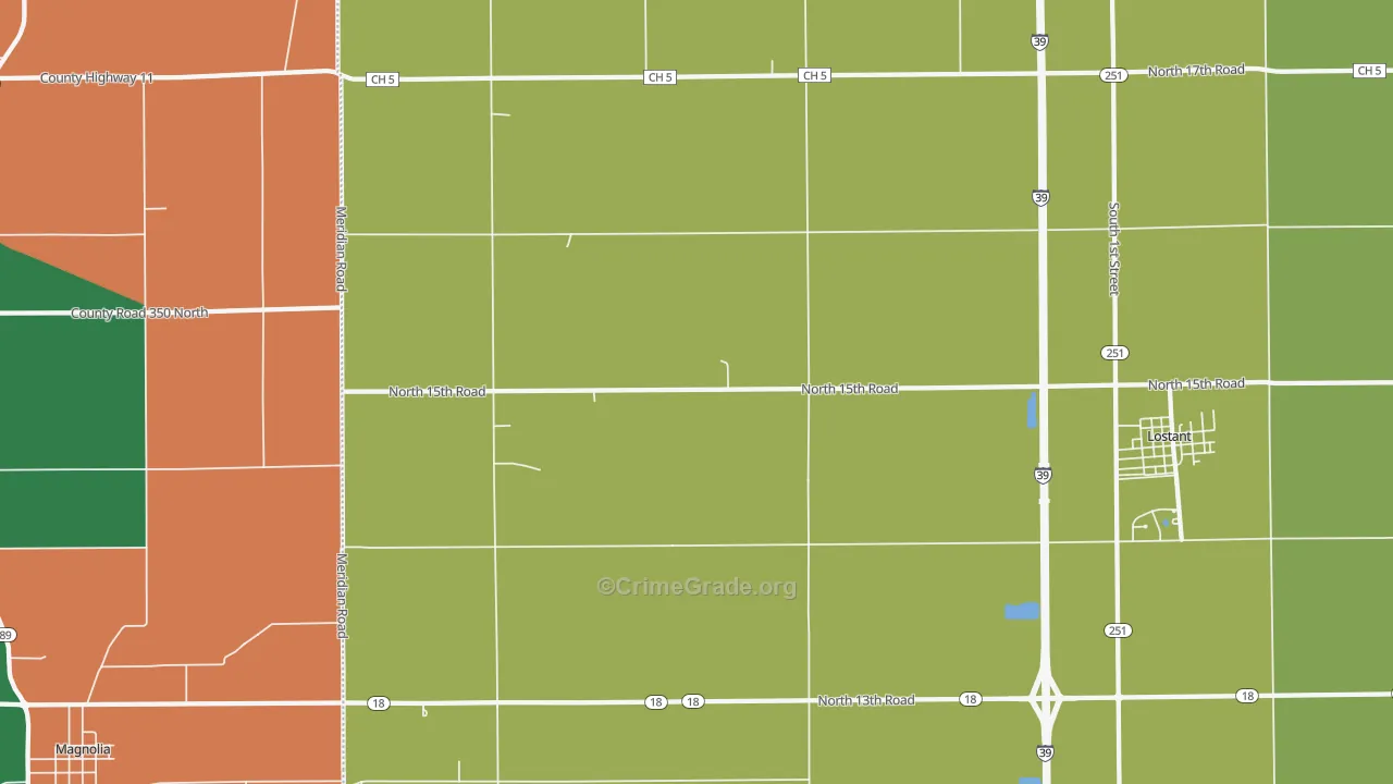 Mount Palatine, IL Map of Theft Rates