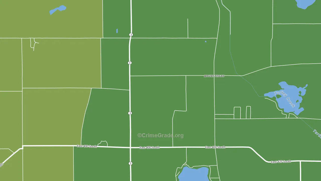 Mount Pisgah, IN Map of Theft Rates