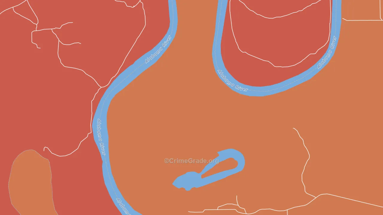 Mount Pleasant, AL Map of Theft Rates
