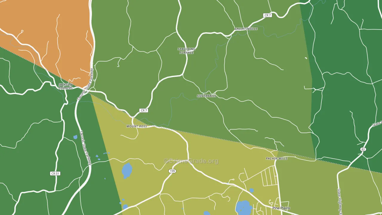 Mount Ross, NY Map of Theft Rates