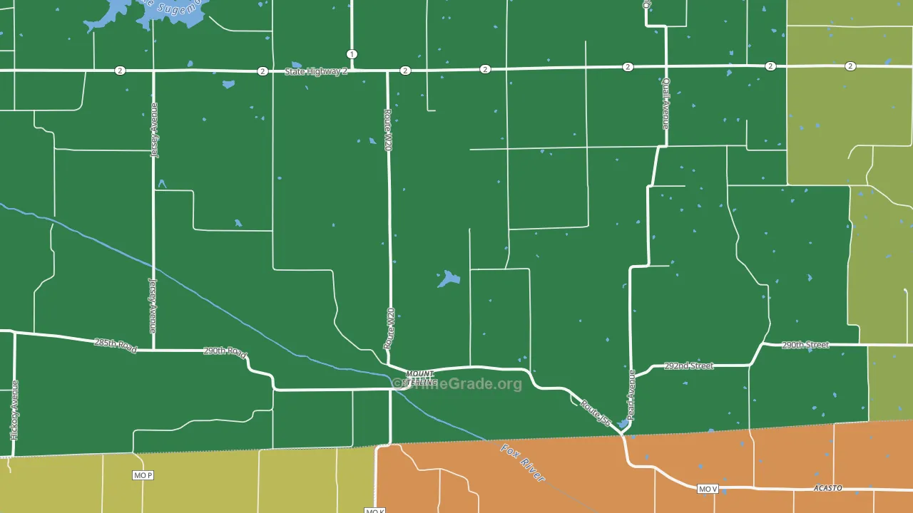 Mount Sterling, IA Map of Theft Rates