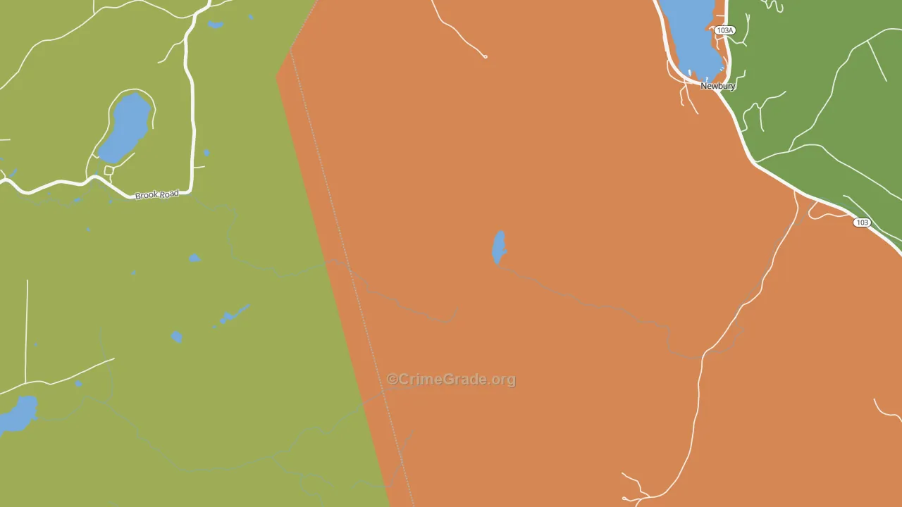 Mount Sunapee, NH Map of Theft Rates