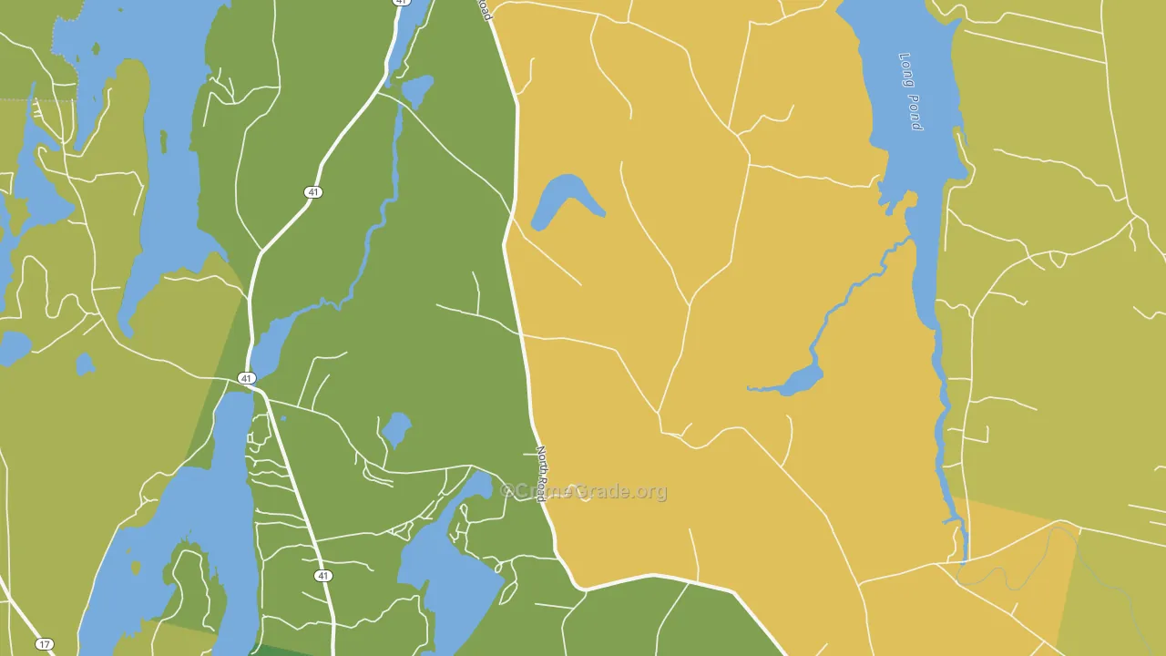 Mount Vernon, ME Map of Theft Rates