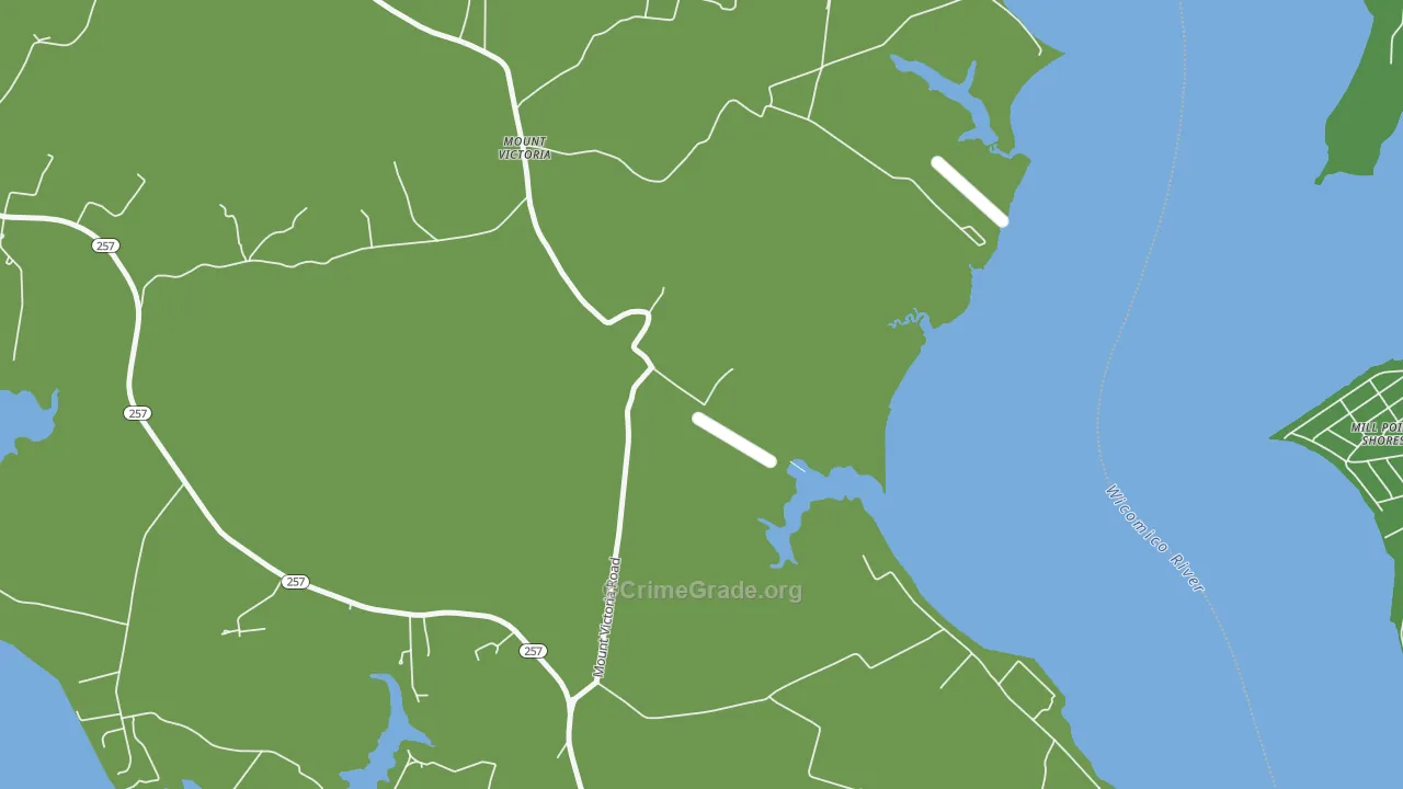 Mount Victoria, MD Map of Theft Rates