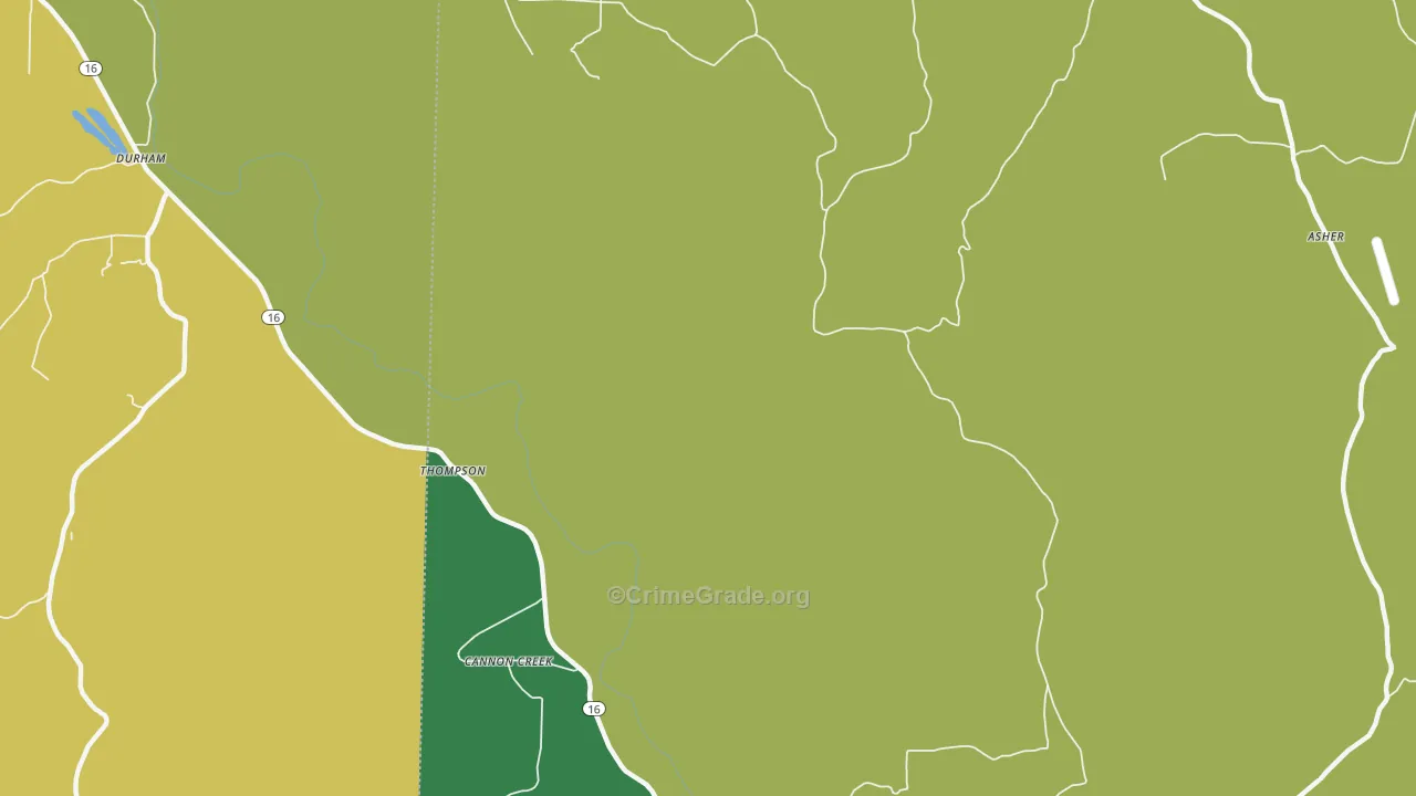 Mountain Crest, AR Map of Theft Rates