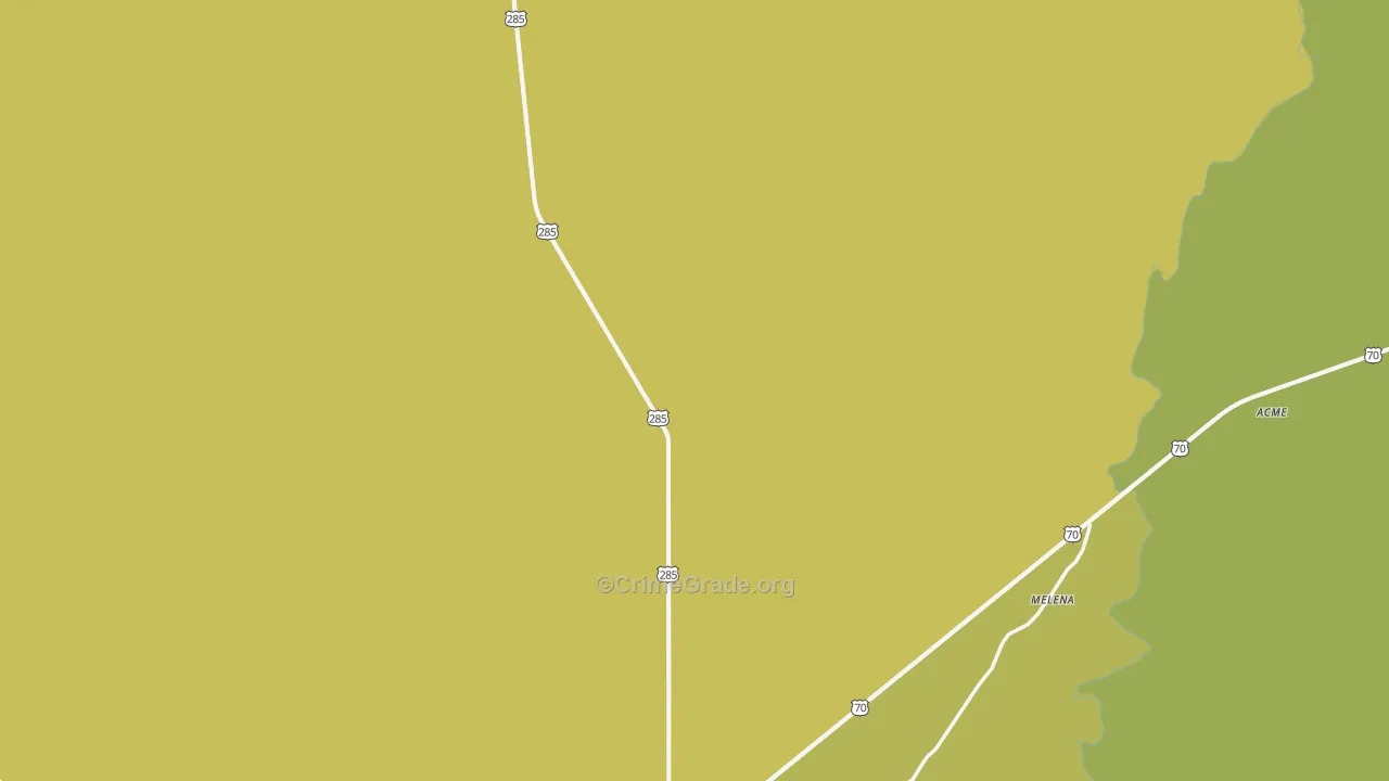 Mountain View, NM Map of Theft Rates