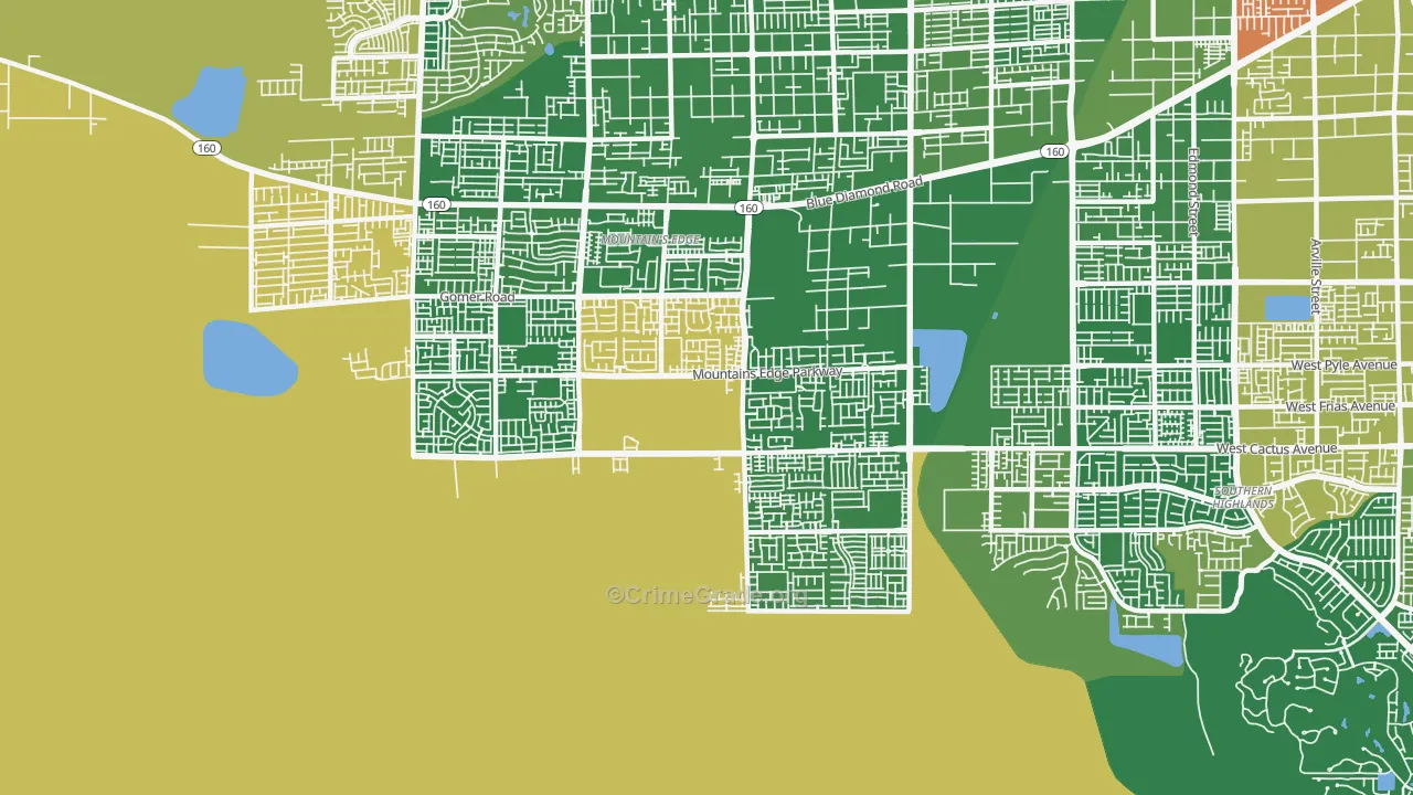 Mountain's Edge, Las Vegas, NV Map of Theft Rates