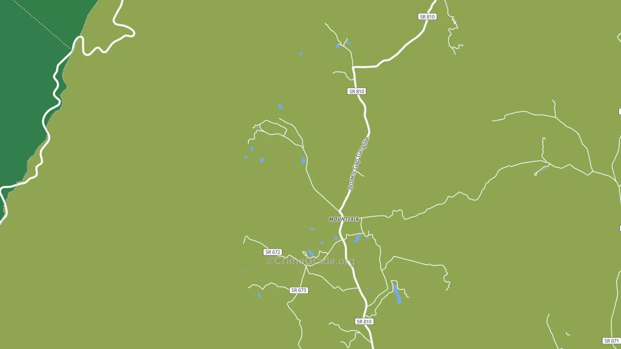 Mountfair, VA Map of Theft Rates