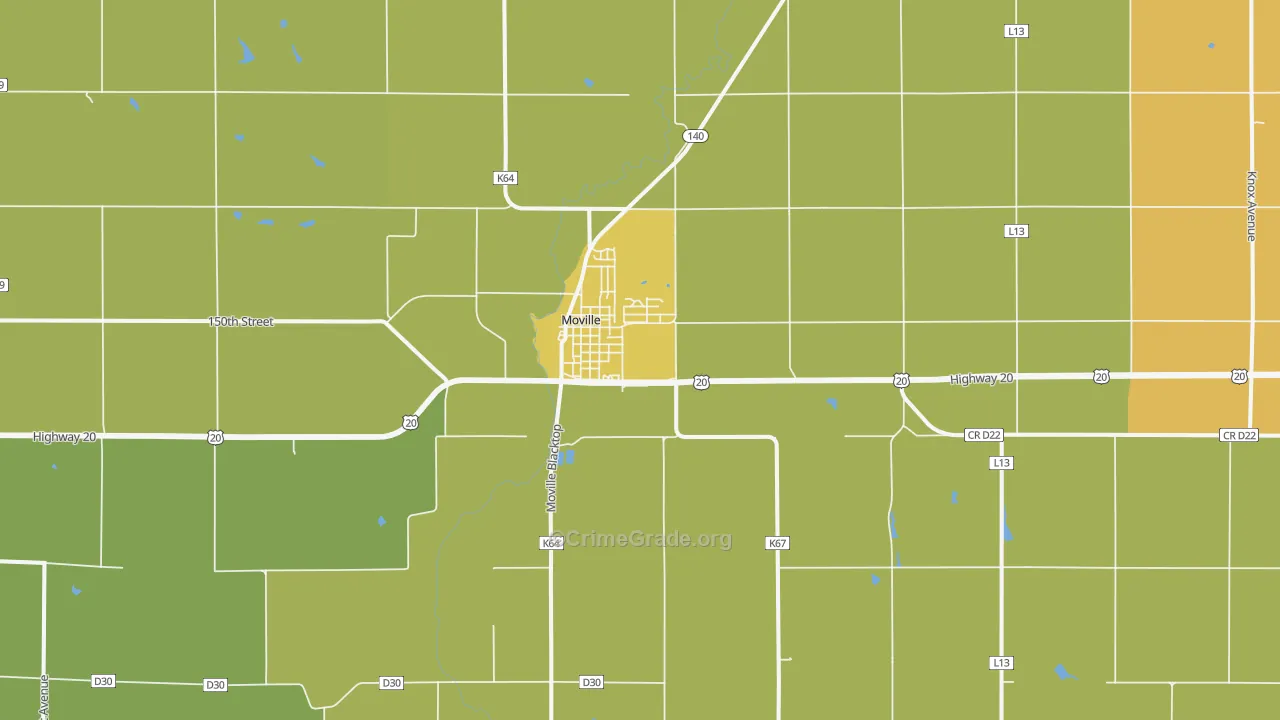 Moville, IA Map of Theft Rates
