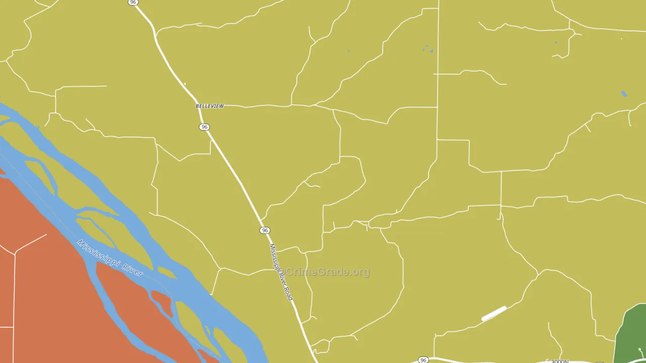 Mozier, IL Map of Theft Rates