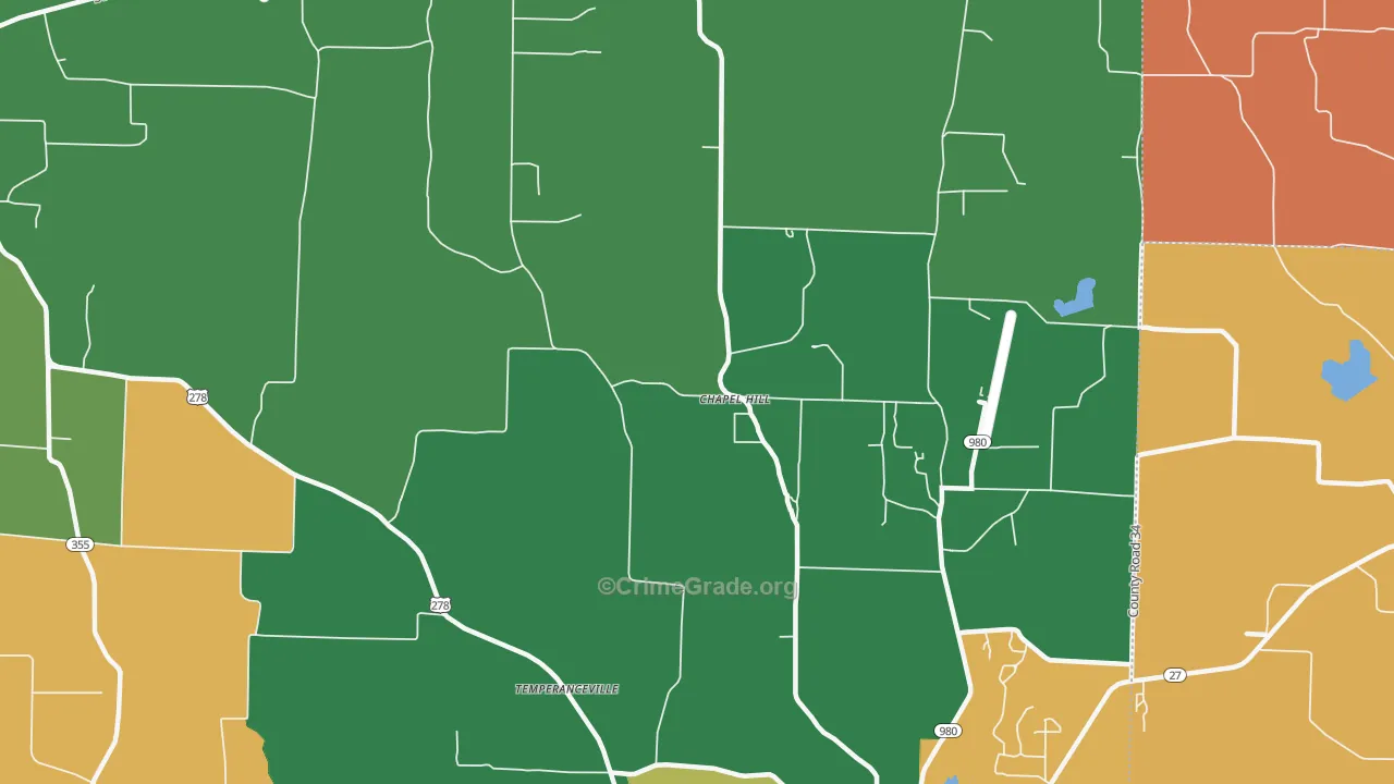 Muddyfork, AR Map of Theft Rates
