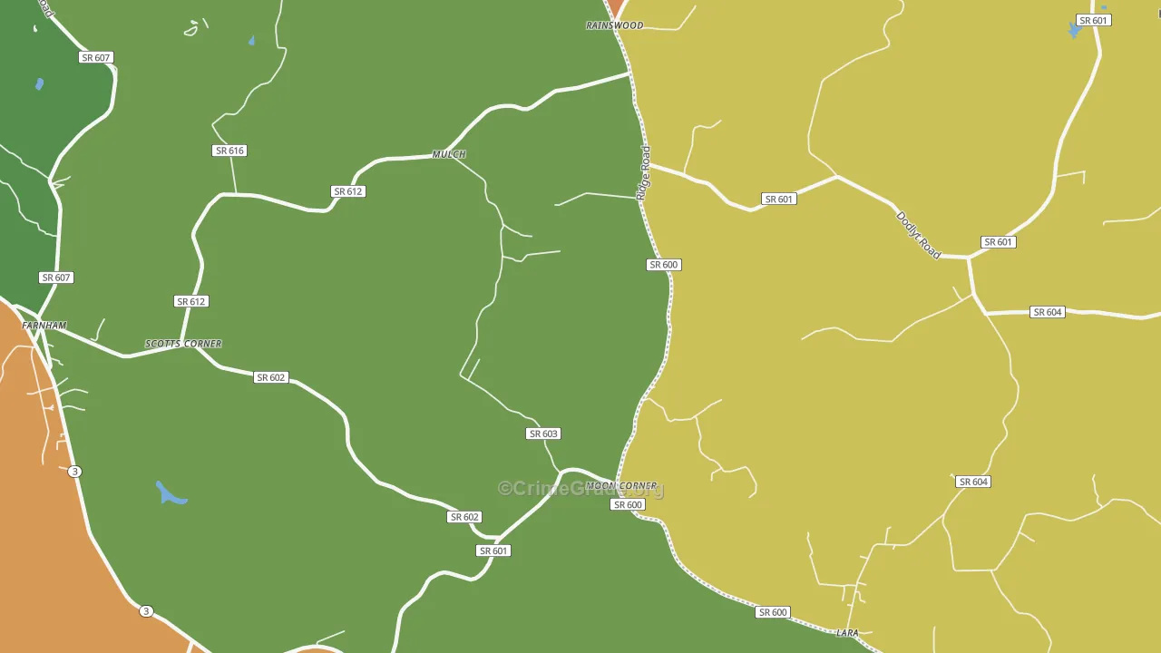 Mulch, VA Map of Theft Rates
