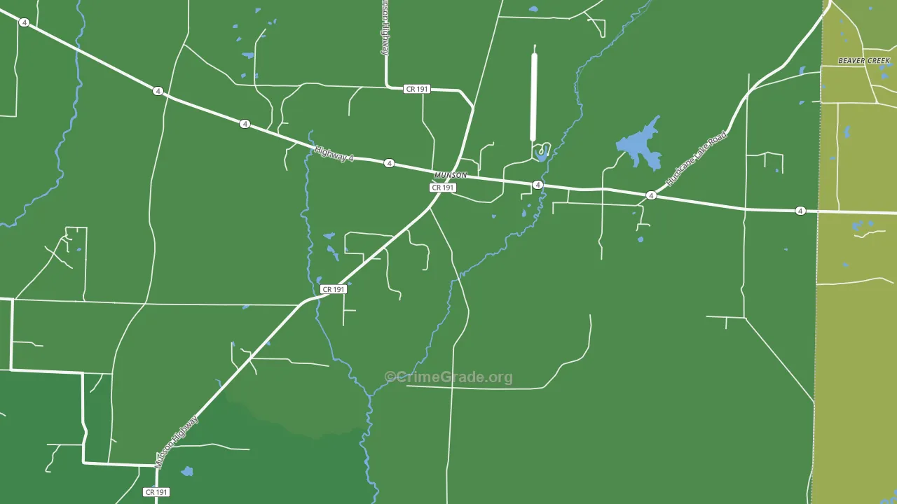 Munson, FL Map of Theft Rates