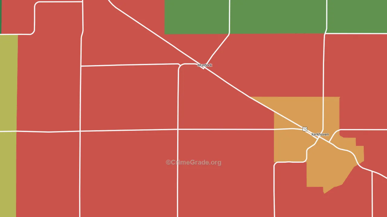 Murdock, MN Map of Theft Rates