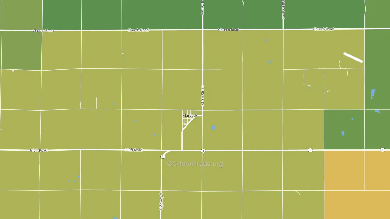 Murdock, NE Map of Theft Rates