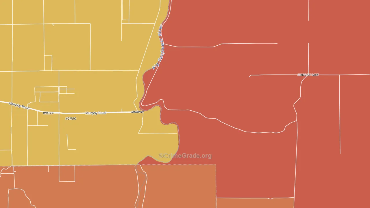 Murphy, MS Map of Theft Rates
