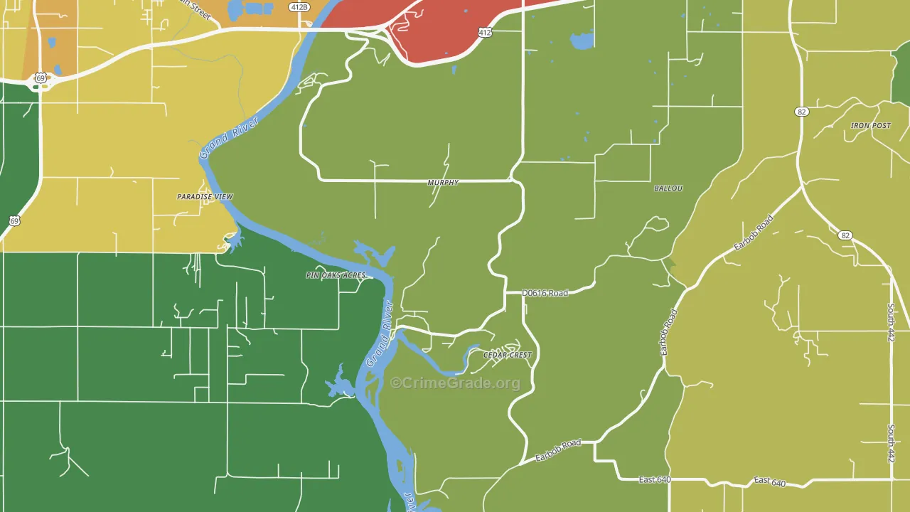 Murphy, OK Map of Theft Rates