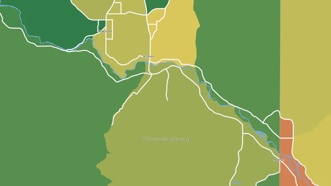 Murphy, OR Map of Theft Rates