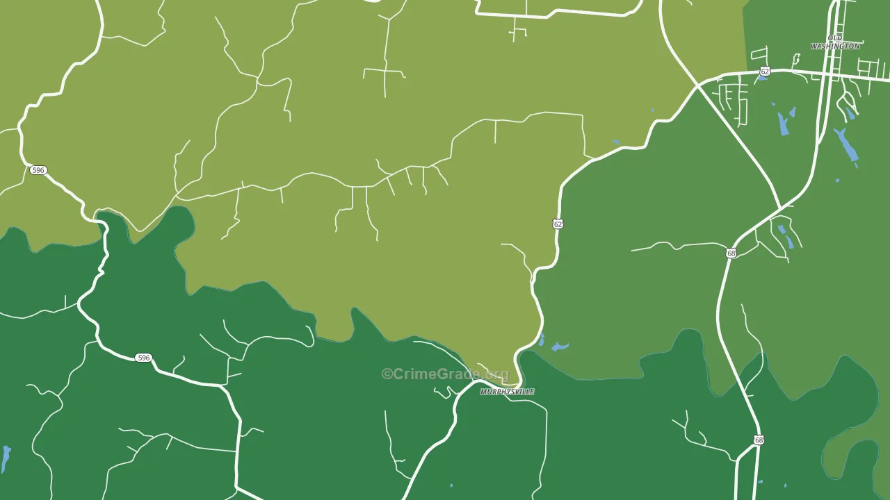 Murphysville, KY Map of Theft Rates