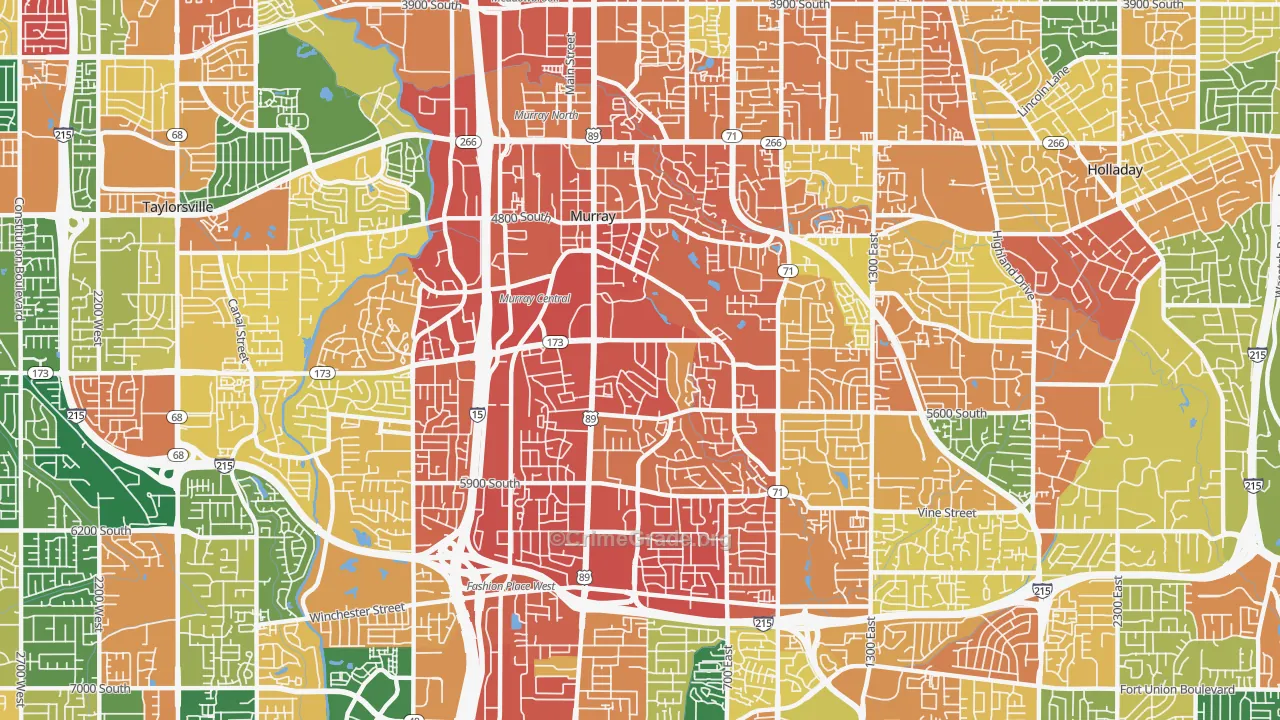 Murray, UT Map of Theft Rates