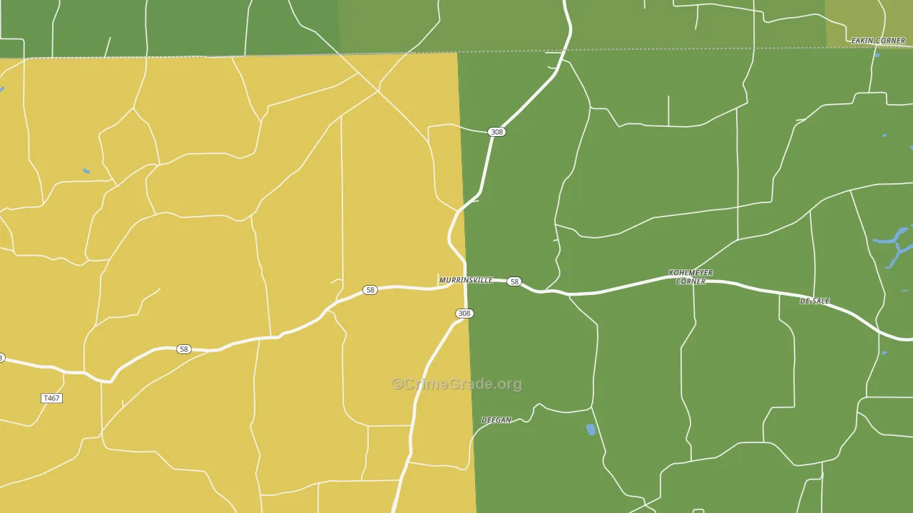 Murrinsville, PA Map of Theft Rates