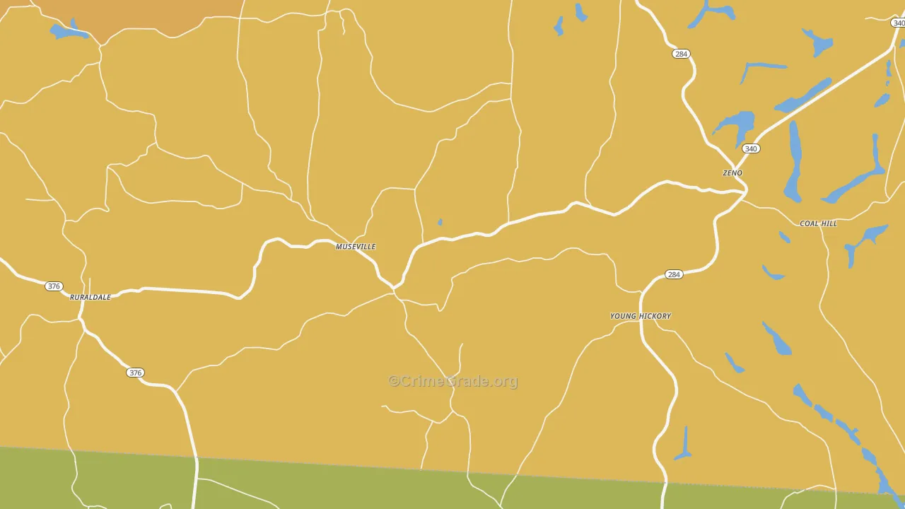 Museville, OH Map of Theft Rates