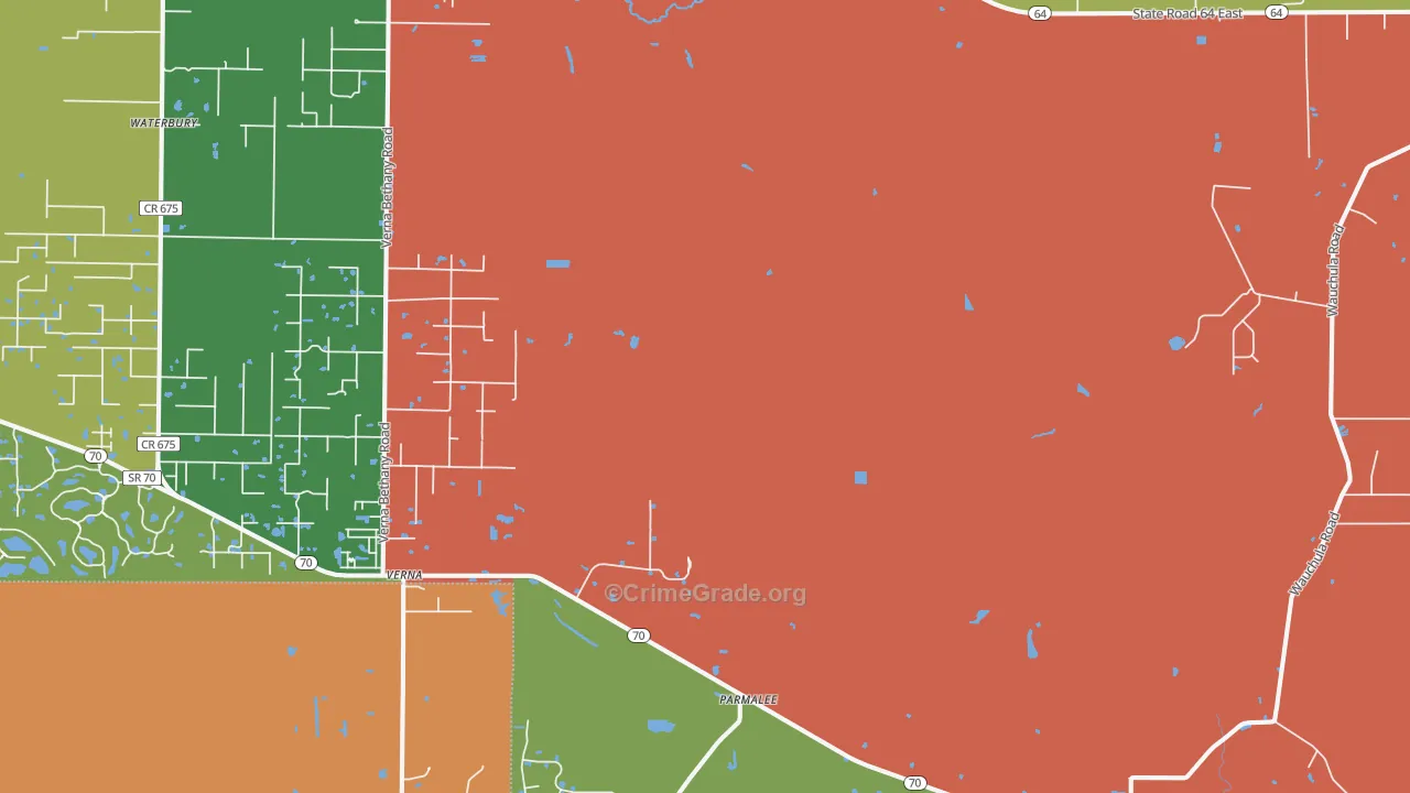 Myakka City, FL Map of Theft Rates