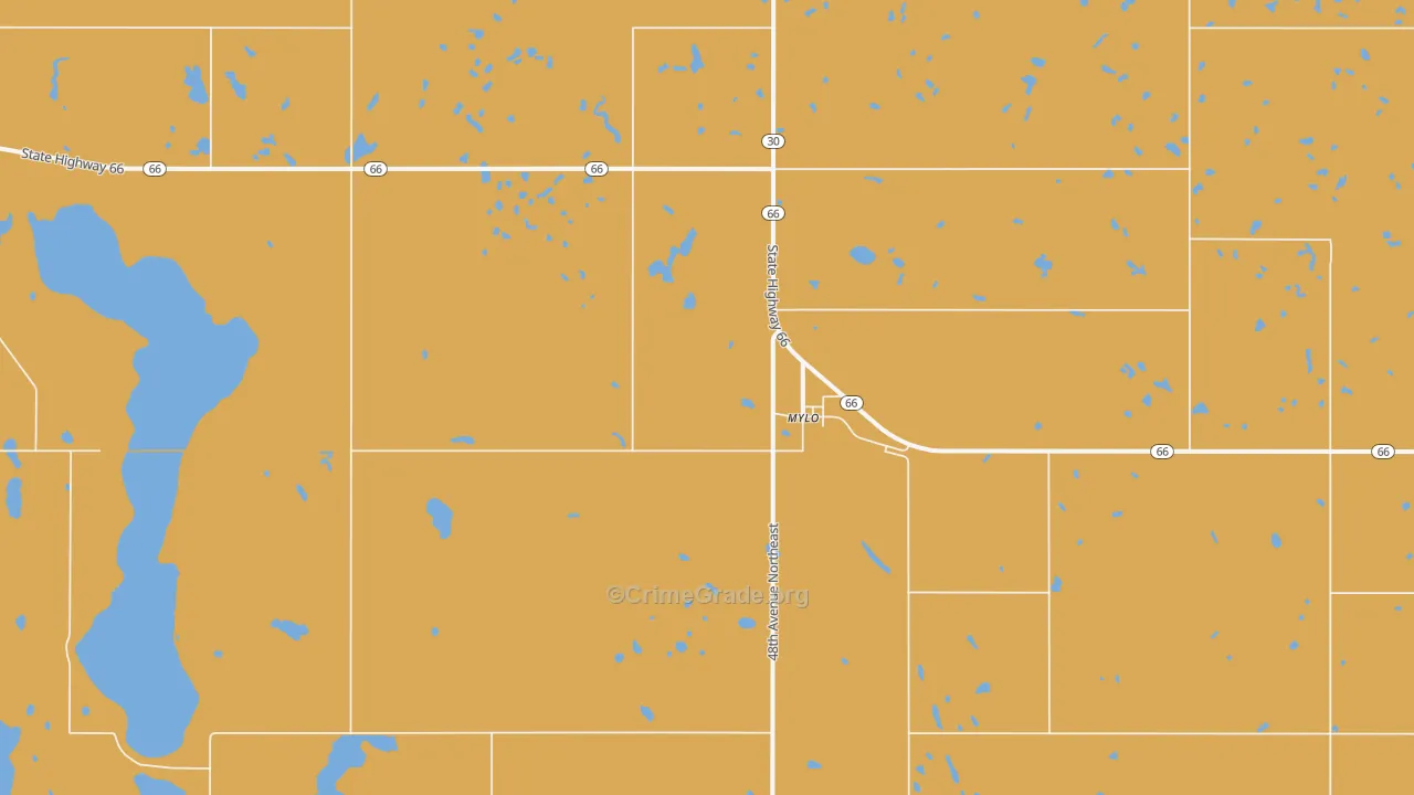 Mylo, ND Map of Theft Rates