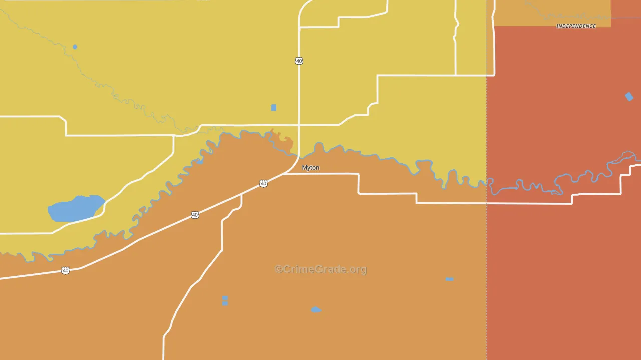 Myton, UT Map of Theft Rates