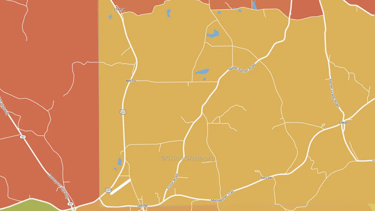 Naftel, AL Map of Theft Rates