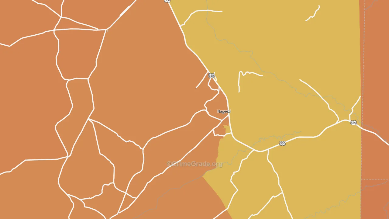 Nageezi, NM Map of Theft Rates