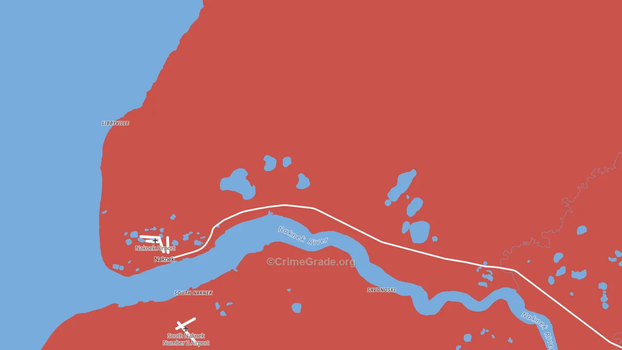 Naknek, AK Map of Theft Rates