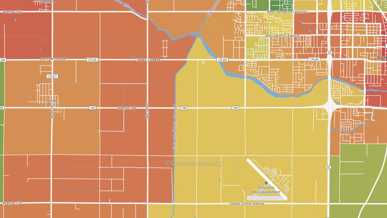Nanceville, CA Map of Theft Rates