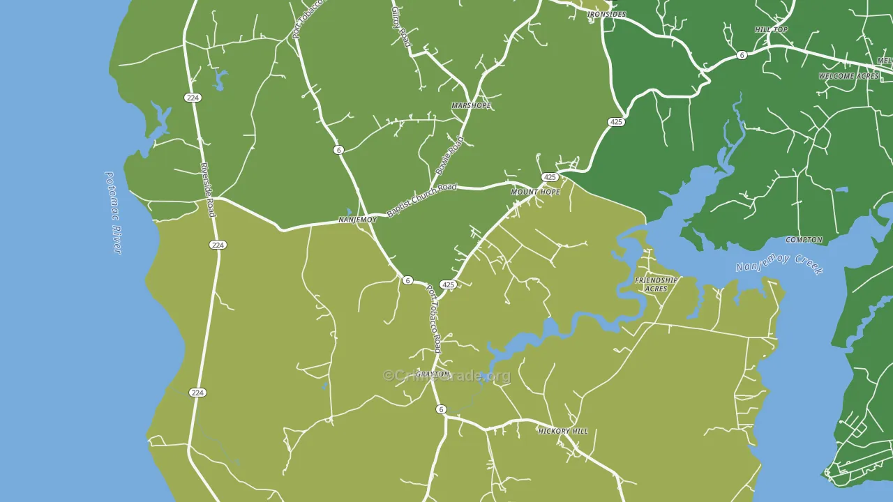 Nanjemoy, MD Map of Theft Rates