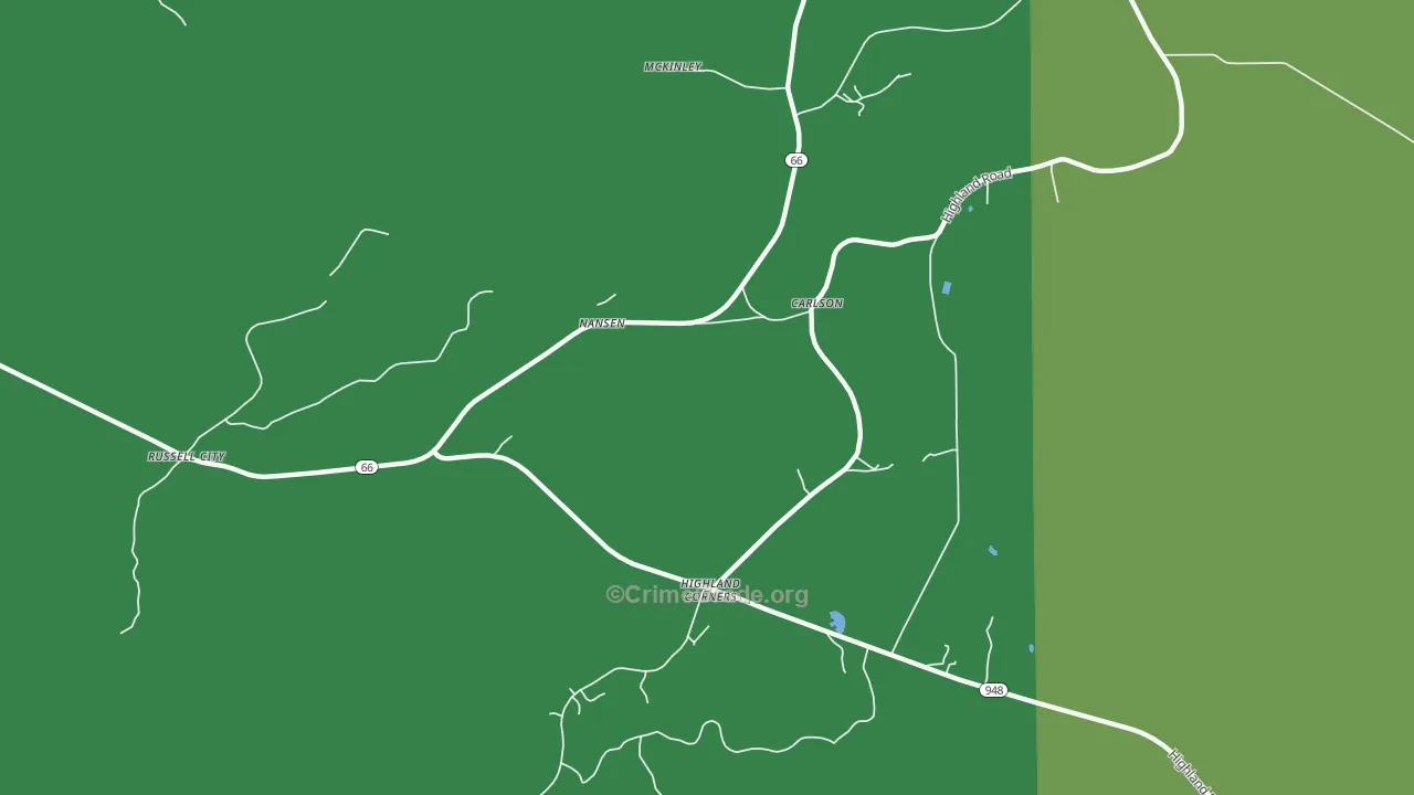 Nansen, PA Map of Theft Rates