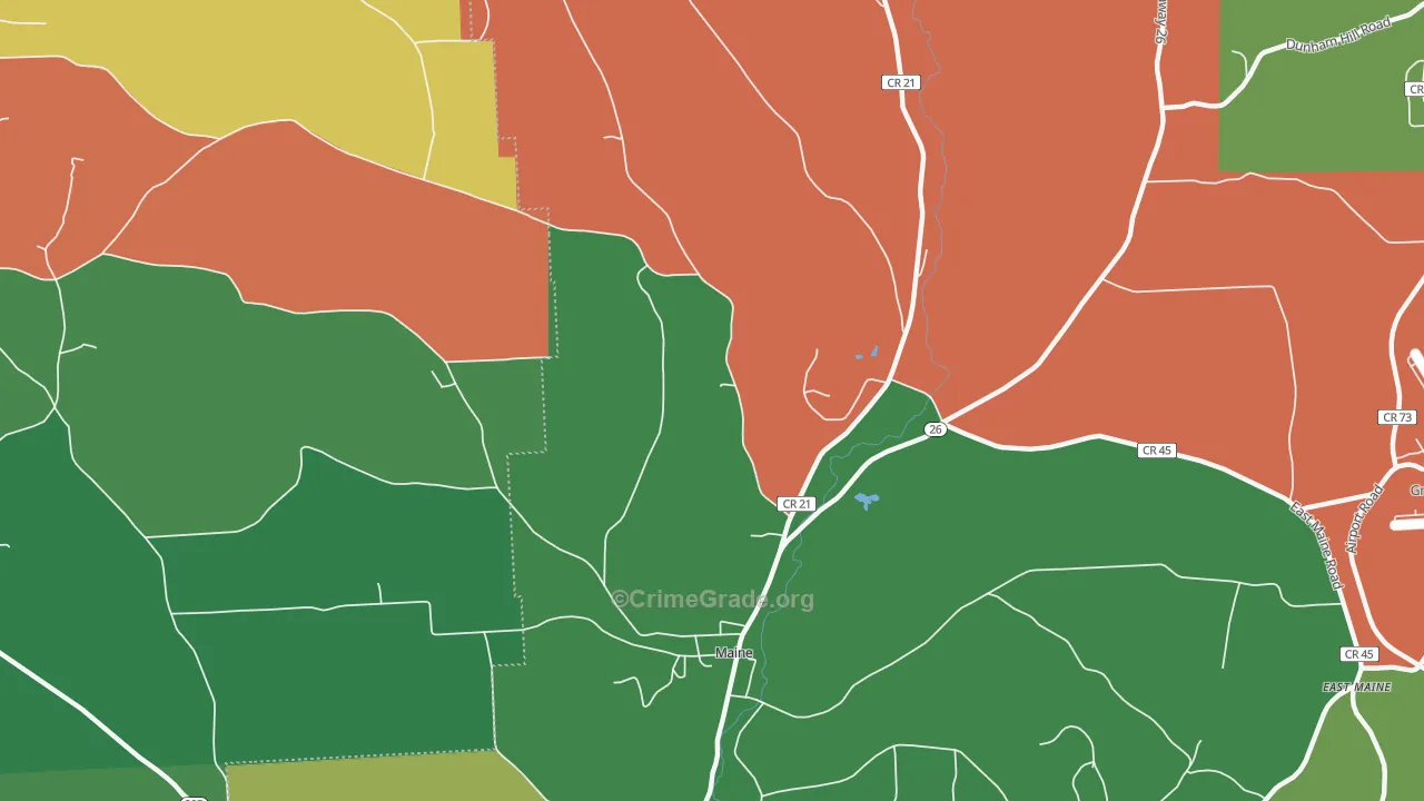 Nanticoke, NY Map of Theft Rates