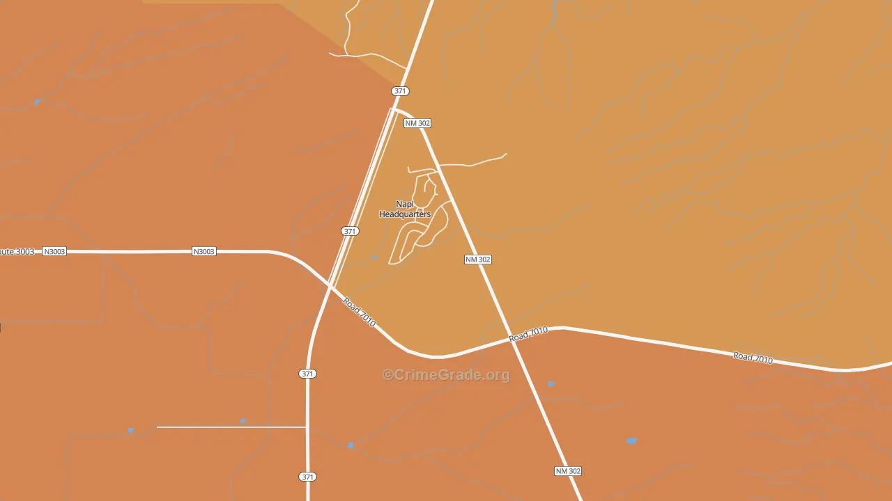 Napi Headquarters, NM Map of Theft Rates