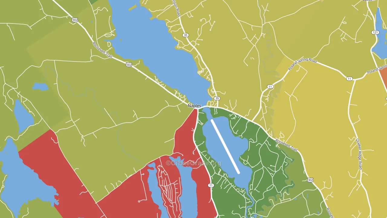 Naples, ME Map of Theft Rates