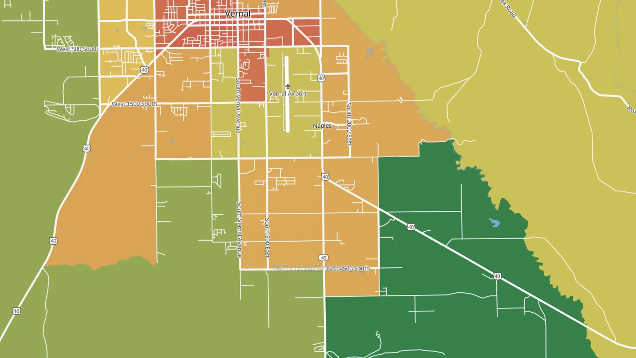 Naples, UT Map of Theft Rates