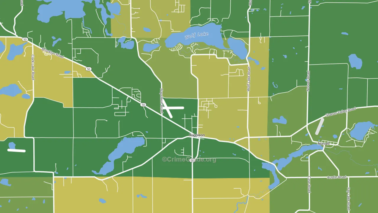 Napoleon, MI Map of Theft Rates