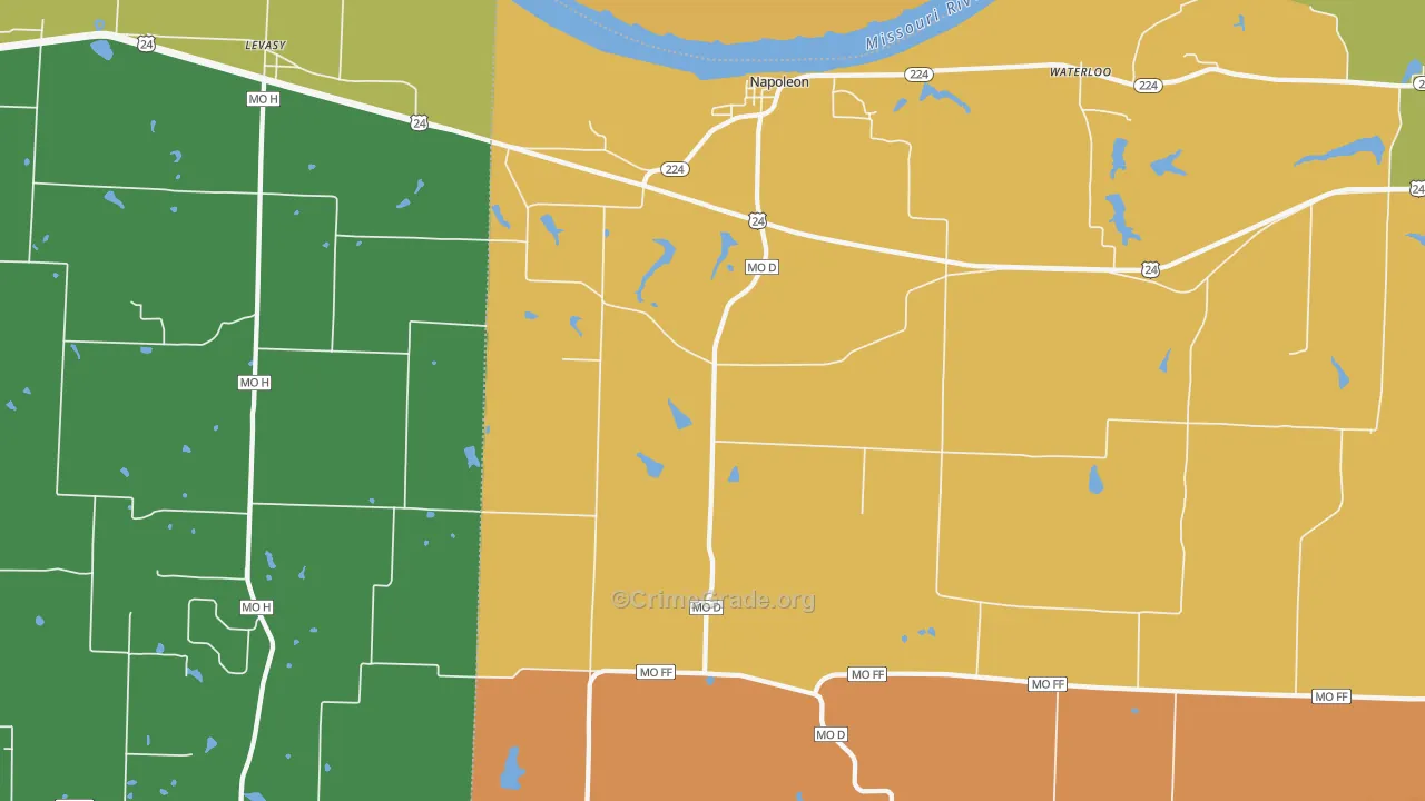 Napoleon, MO Map of Theft Rates