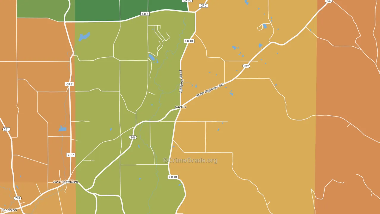 Napoli, NY Map of Theft Rates