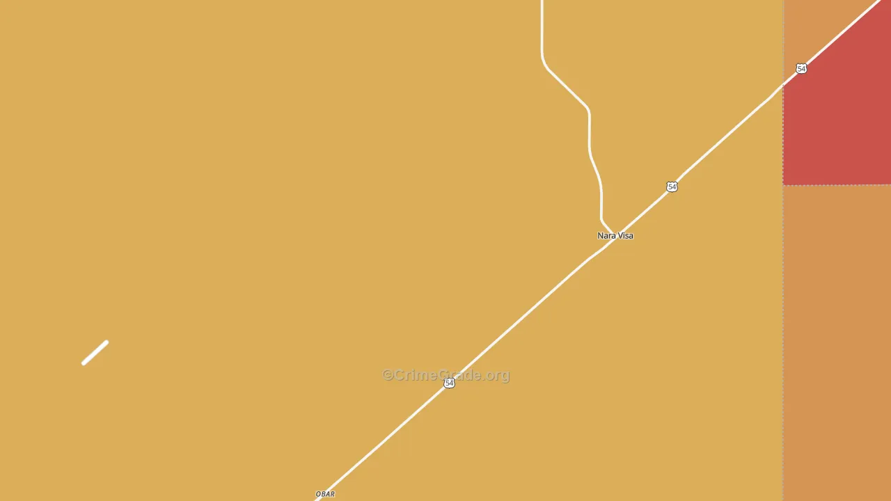 Nara Visa, NM Map of Theft Rates