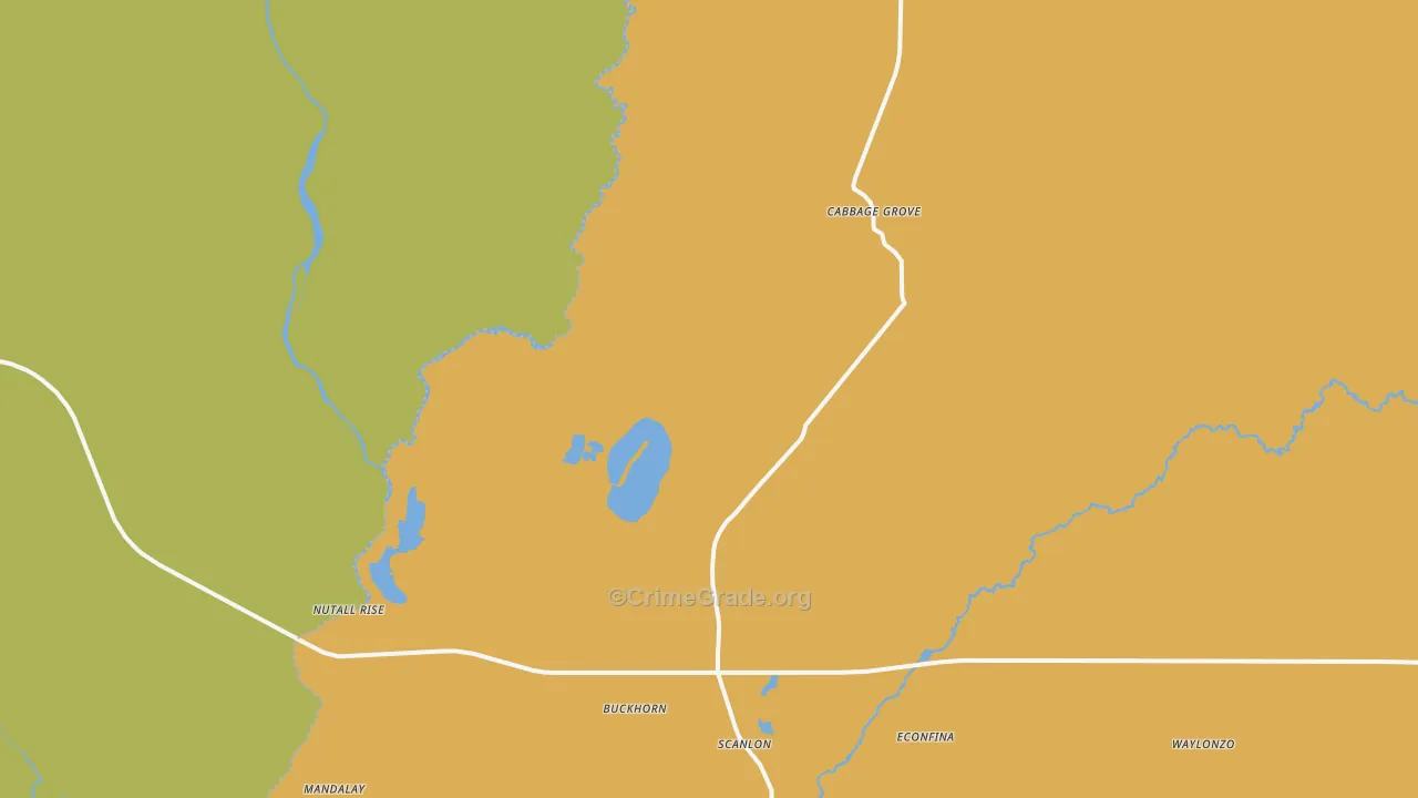 Nash, FL Map of Theft Rates