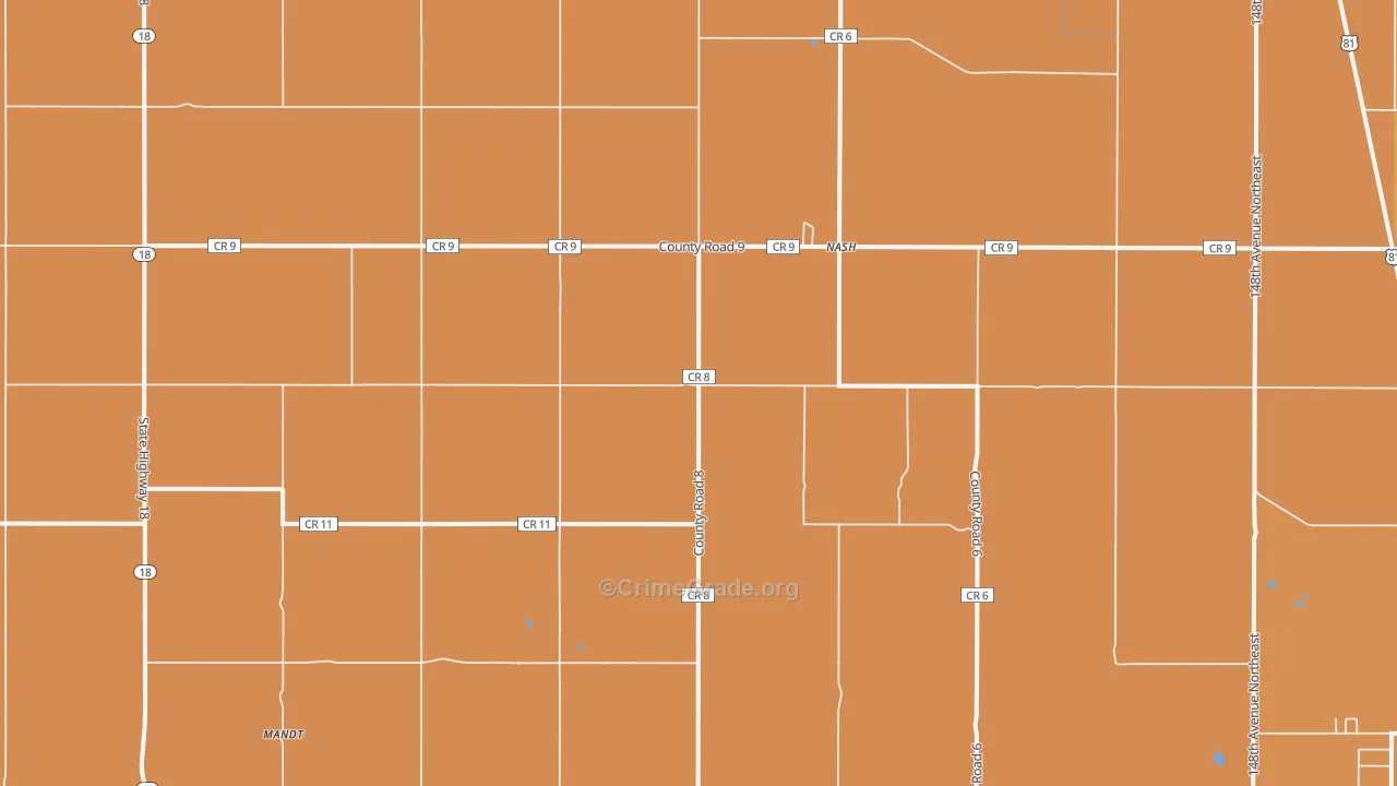 Nash, ND Map of Theft Rates