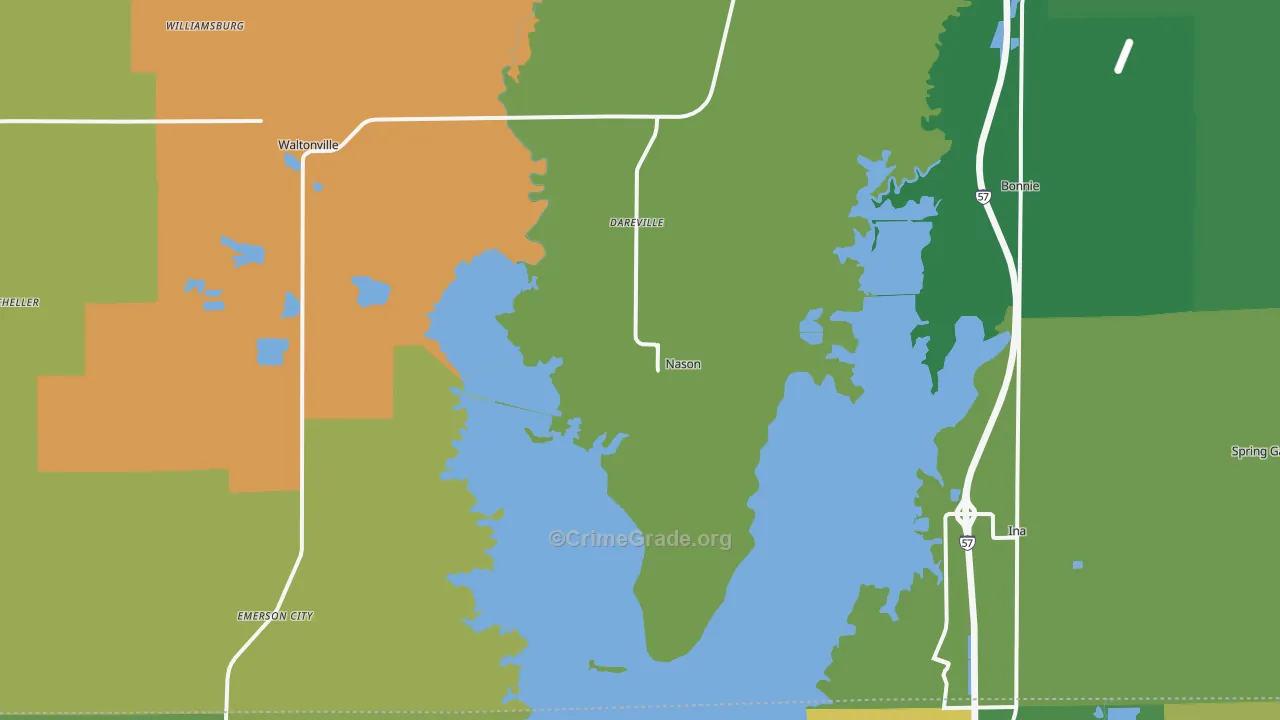 Nason, IL Map of Theft Rates