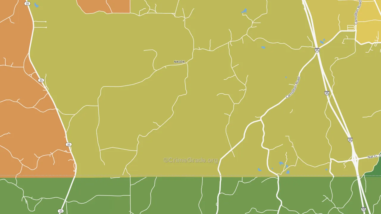 Nason, MS Map of Theft Rates