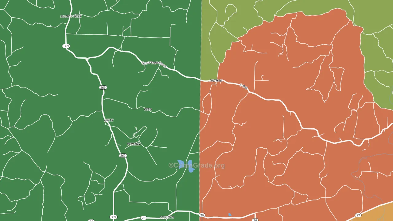 Nathan, AR Map of Theft Rates